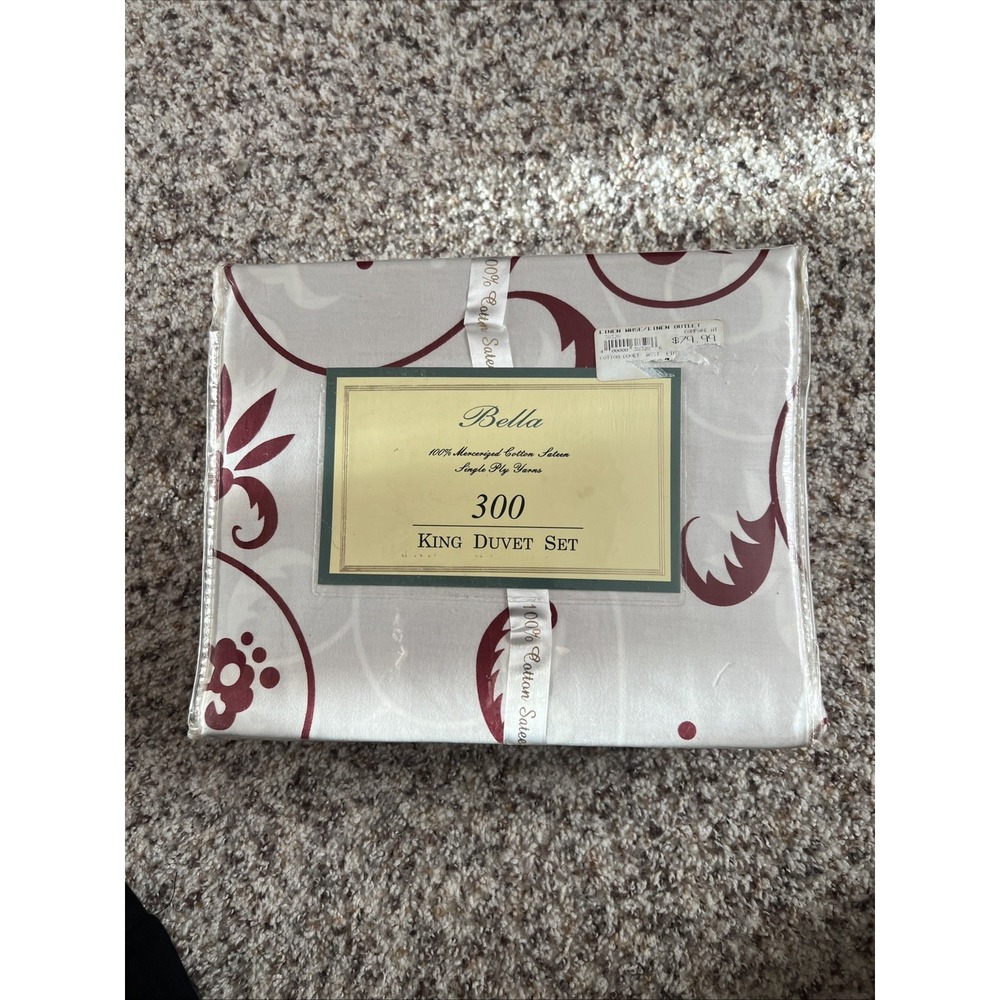 Bella New King Duvet Set 100% Cotton Sateen 300 Made In India